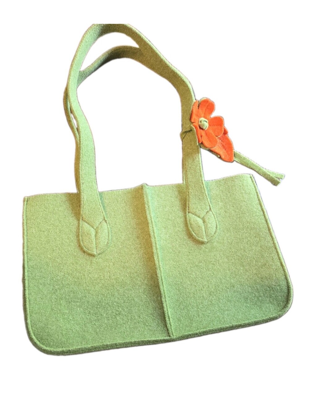 Vtg J Jill Y2k Wool Blend Purse Bag Italy Green